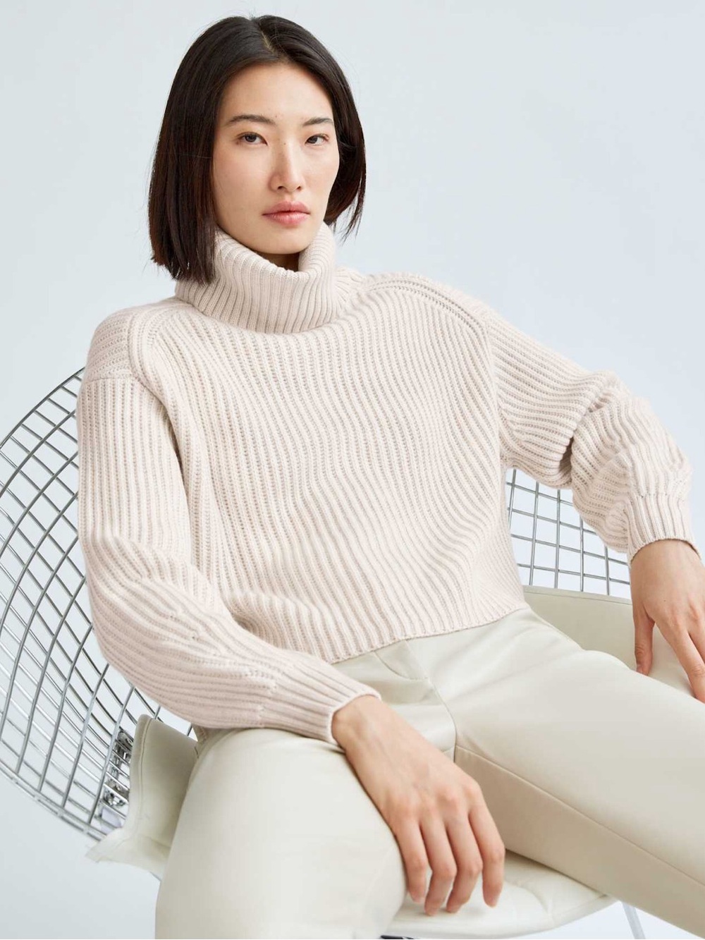 Aritzia Babaton Guell Oversized Merino Wool Turtleneck Sweater